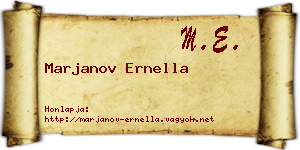 Marjanov Ernella névjegykártya